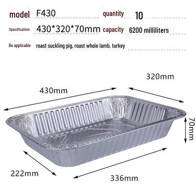 Maidekai Rectangular Aluminum Foil Baking & BBQ Pans (10 Pcs)
