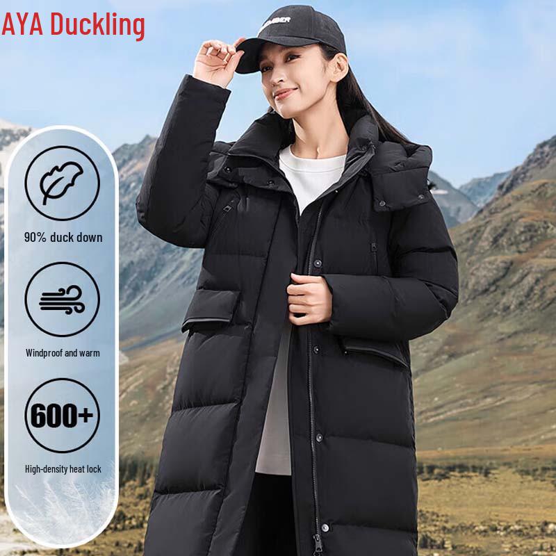 YAYA Women's Hooded Workwear Down Jacket