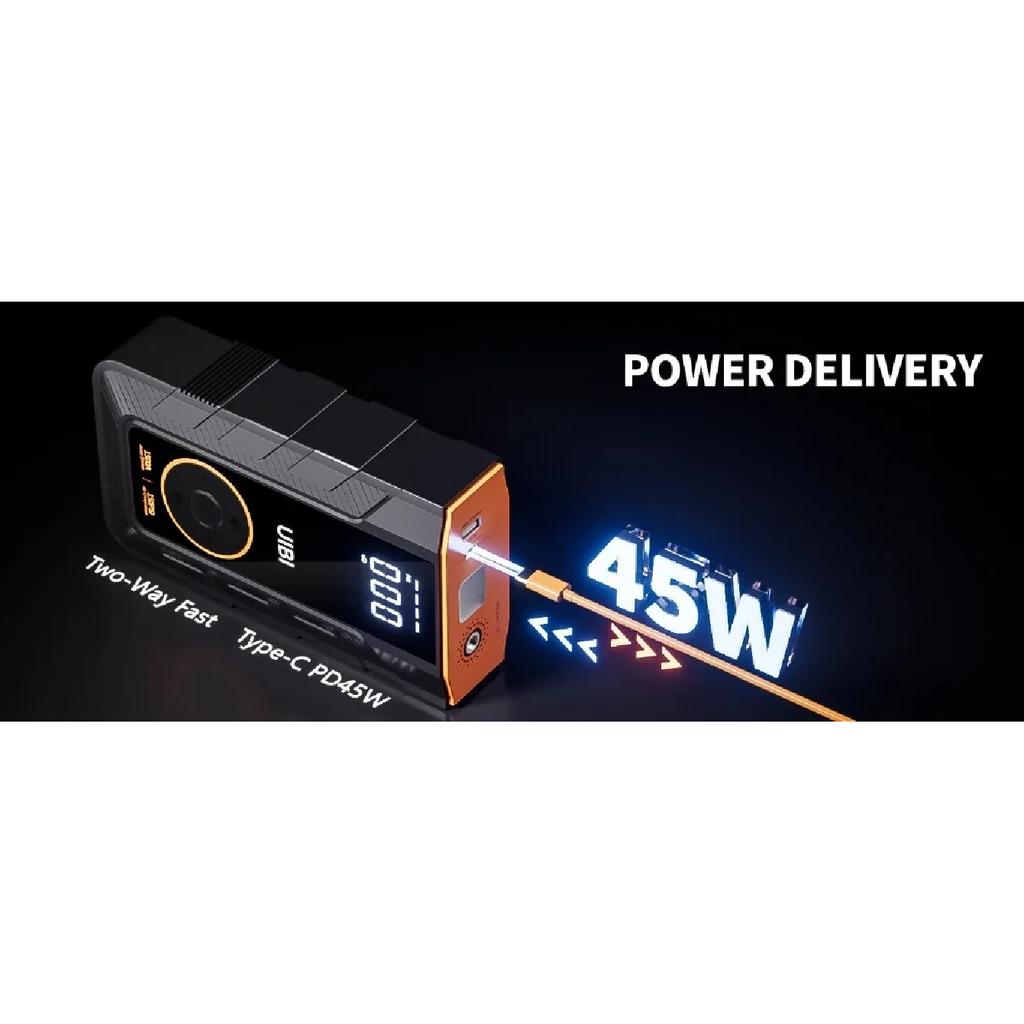 4-IN-1 Car Jump Starter with Air Compressor Peak 1500A Auto Battery Booster 150PSI Air Pump Portable Power Bank Tire Inflator