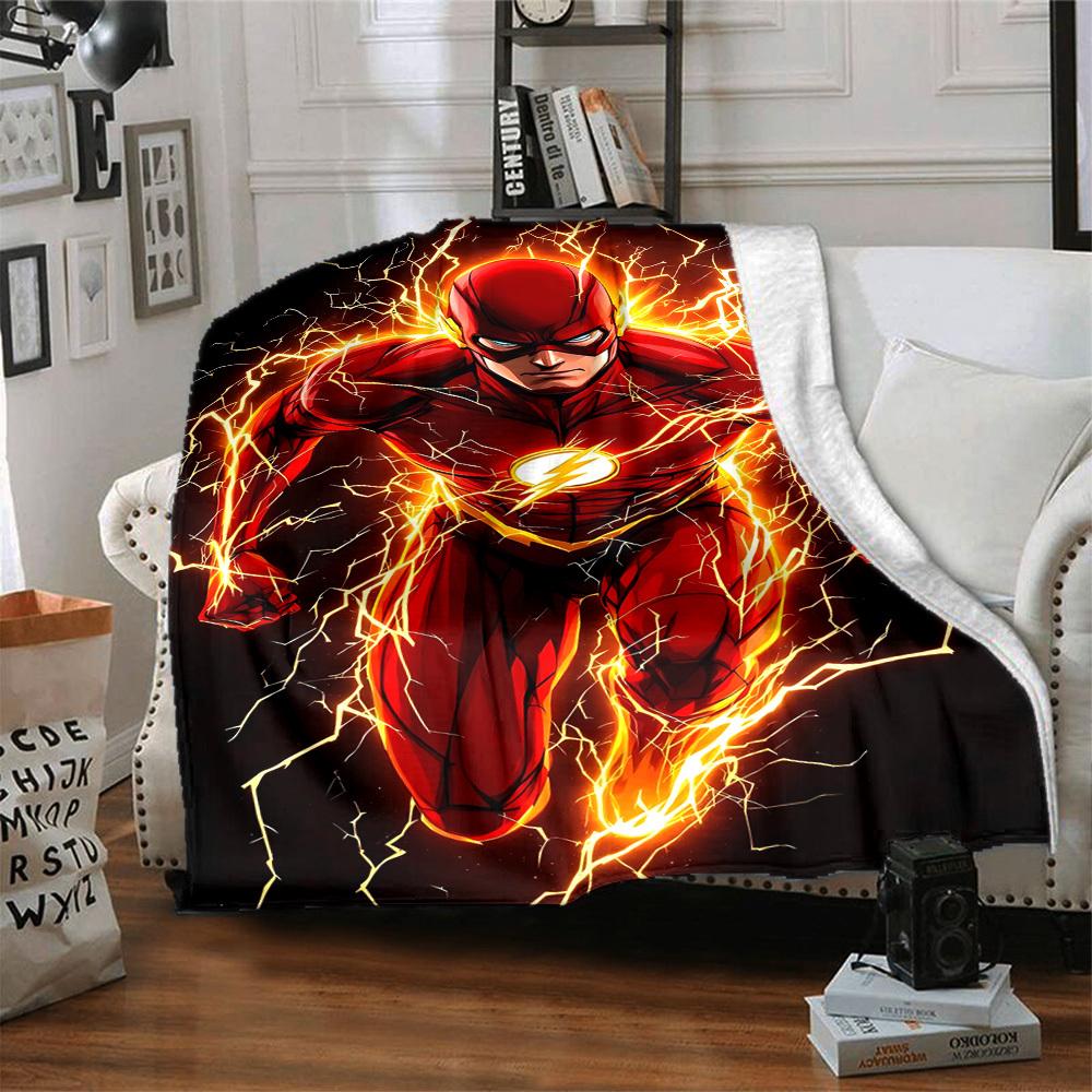 1pc Flash Lightning Flannel Throw Blanket - HD Printed Lightweight Soft Warm All-Season Blanket for Sofa, Bed, Travel, Camping 119