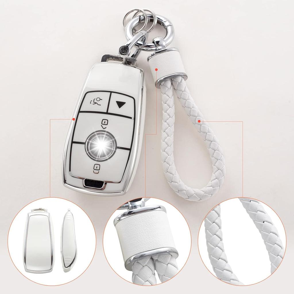 Suitable for Mercedes Keychain Protective Cover with Keychain A Class C Class G 2017-2020 E Class