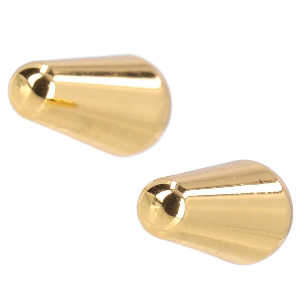 2PCS Guitar Pickup Switch Caps 3 Way 5 Way Toggle Switch Knob Tip Replacement for ST TL Style Electric Guitars Gold