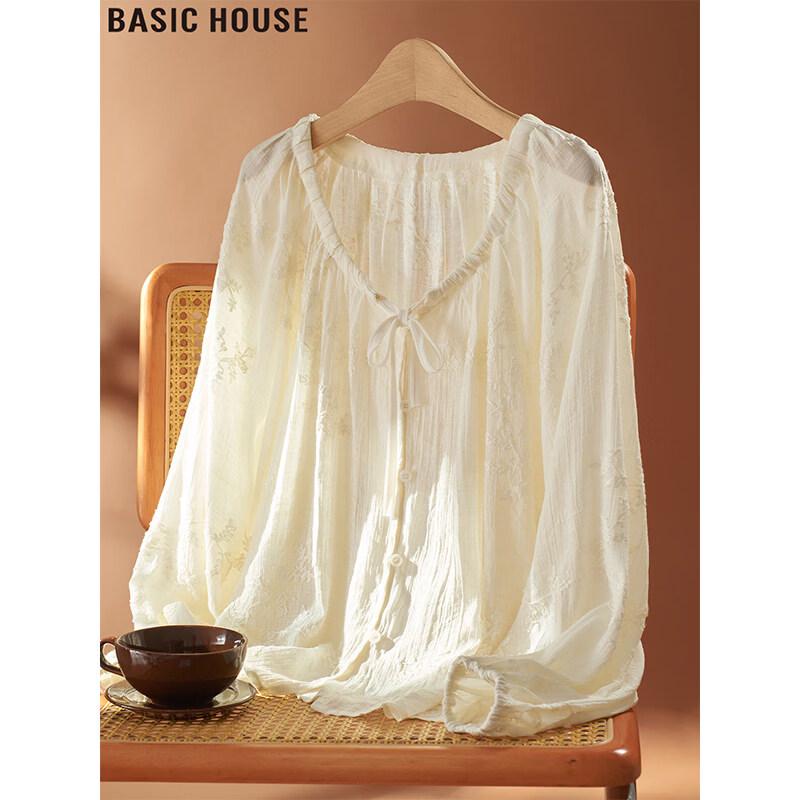 Базовая легкая блузка с рукавами-фонариками Basic House One Size