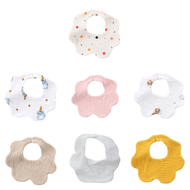 Baby Feeding Bibs 6 Thick Layer Burp Cloth Drool Bibs for 0-3Y Infant Gender Neutral Drooling Bib Newborns Shower Gift