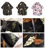 Trysimple Casual Aloha Summer Short Sleeve Shirt with Leaf Open Half and Design Men's Shirt, Print, Collar, Sleeves, Figure-Flattering (3XL, Black)