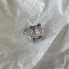 Adjustable Highend Square Zircon Ring For Women Elegant Minimalist Design Accessory Chic