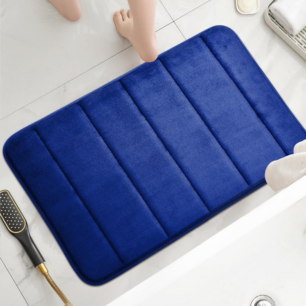 Bathroom Coral Velvet Anti-skid Mat,Quick Water Absorption,Dry Machine Washing,Toilet Mat,SoftComfortable, Easy Mat Bathroom Use