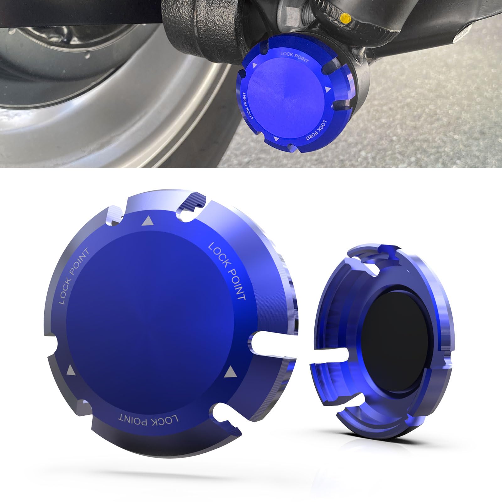 

Alumania SHOCKBASE CAP VSJ-AC01-BL [СИНИЙ] Jimny JB64 Sierra JB74 1 комплект из 2 крышек болтов развала заднего амортизатора синий