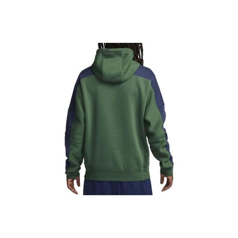 Nike Sportbekleidung Club Fleece Logo Color Block Hoodie Herren Hoodies Grün FQ6156-323