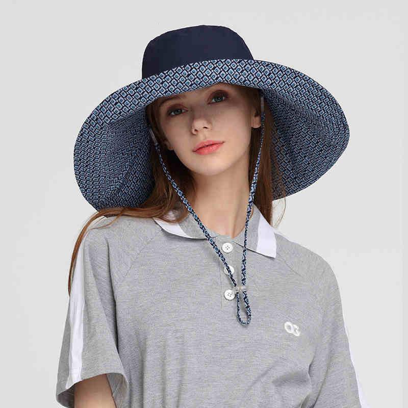 Hat women's spring and summer sunshade sun hat temperament anti-ultraviolet bucket hat