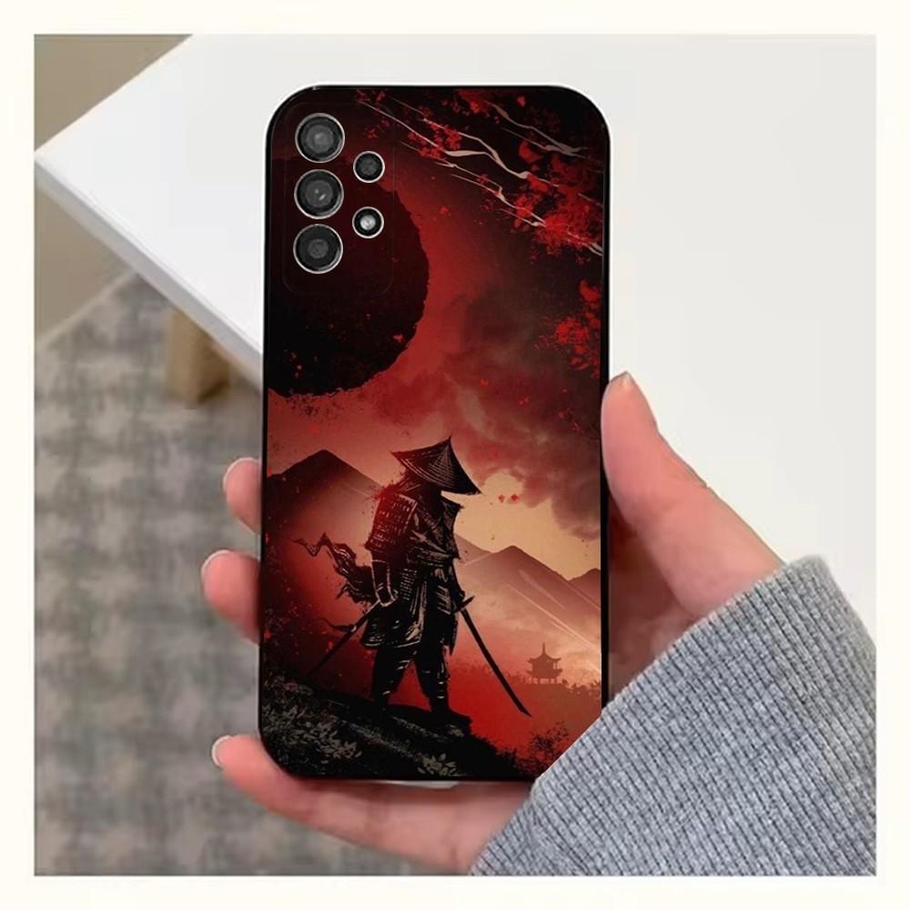 Samurai Art Bushido Phone Case For Samsung S25,S24,S23,S22,S20,S21,S10,Ultra,Plus,Lite,FE,Soft Silicone Black Cover