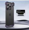 Apple 17Pro & 16Promax Anti-Vingerafdruk Valbestendige Telefoonhoes met Metalen Hoeken en Unieke Vorm.