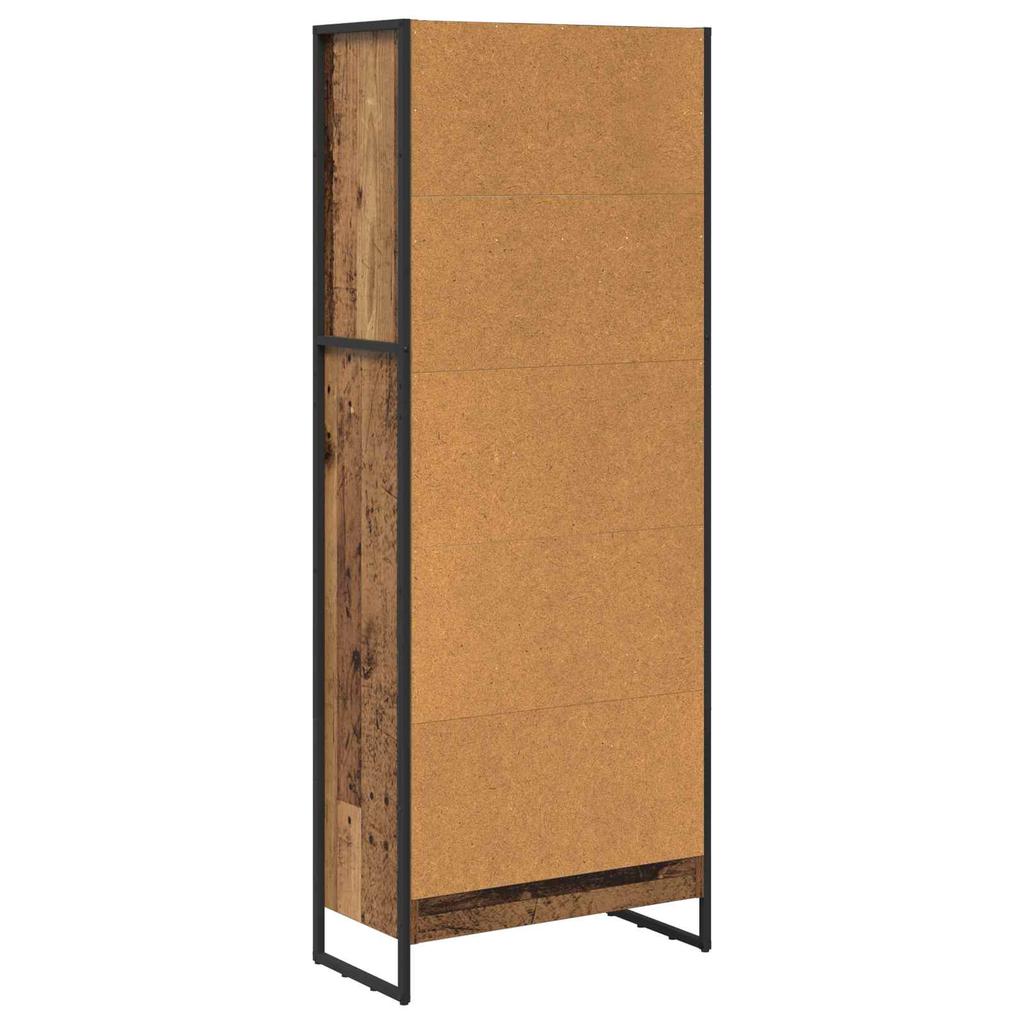 Bookshelf 60 x 30 x 155 cm Engineered Wood Reclaimed Wood Look