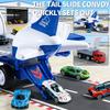 Kids Airplane Toy Set Large Airliner Model with 6 Toy Cars Storage Inertia Airplane Color Box