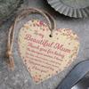 Wooden Heart Hanging Sign Birthday Mothers Day Gifts Thank You Gift For Mom Home Door Decorative Ornaments Pendant
