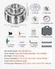4 Inch Wood Lathe Chuck, 4-Jaw, Self-Centering Wood Turning Chuck Set with 1" x 8TPI Thread & Adapter, 5 PCS Jaws Round/Flat/Step/Pin, Carry Case,