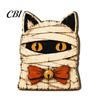 Tiered Tray Decor for Halloween Vintage Wooden Decor, Cat Mummy Skeleton Figurines, Cute Ghost Figurines Fall Farmhouse Tabletop Centerpiece