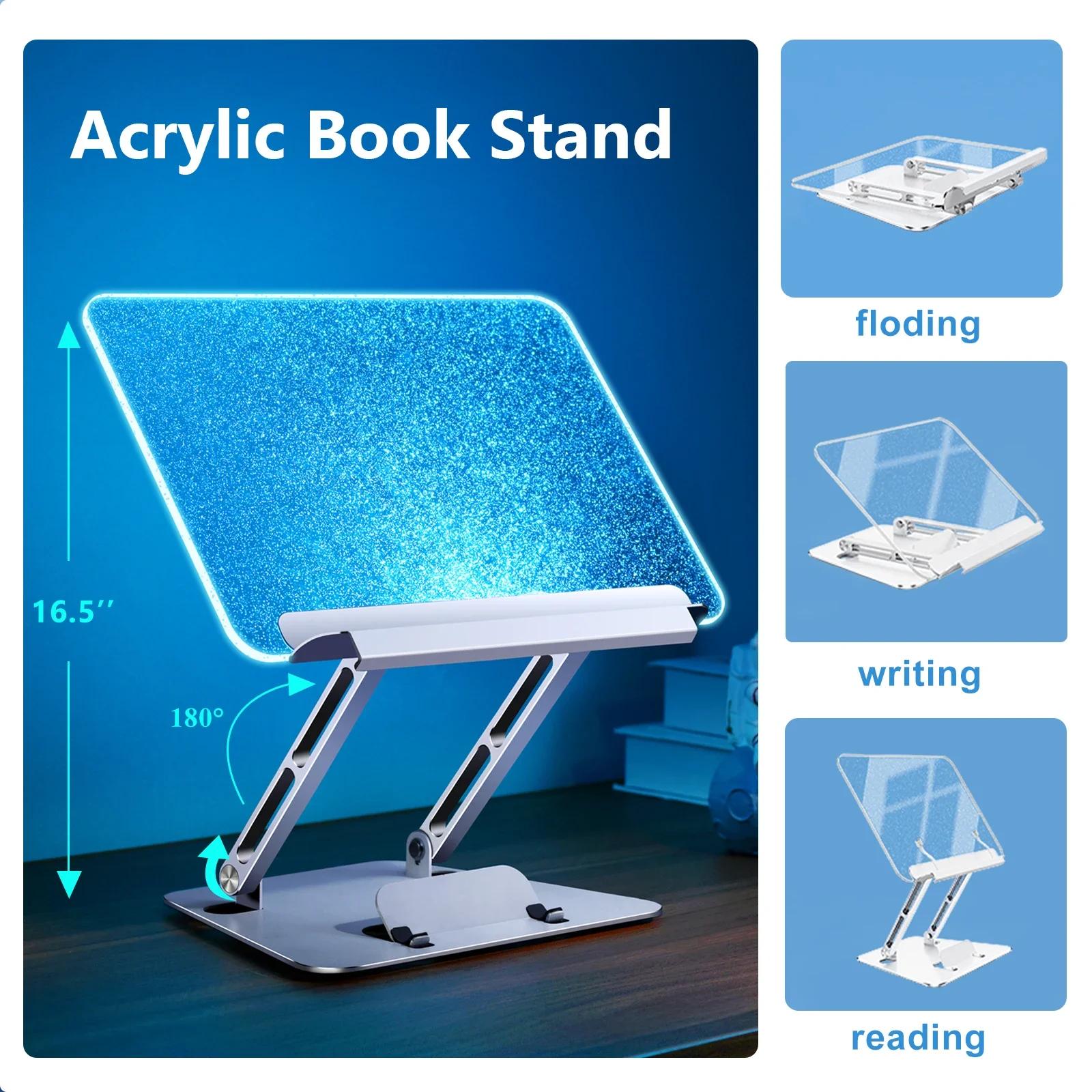 Oatsbasf Vertical Laptop Stand Adjustable Reading Book Stand Holder Foldable Notebook Stand Laptop Support MacBook Tablet Mount