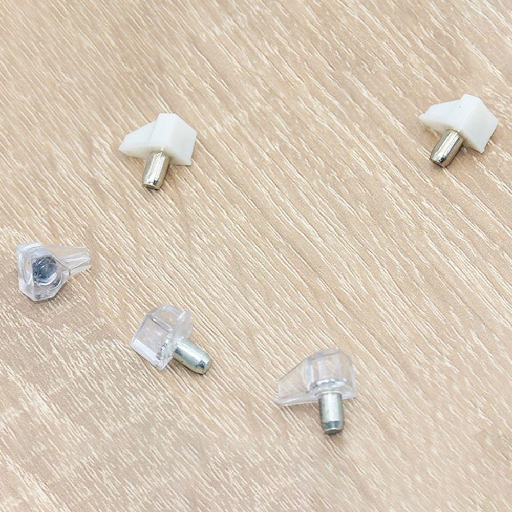 10Pcs White Transparent Board Support Hardware Plastic Pegs  Kitchen Cabinet Wardrobe Shelves