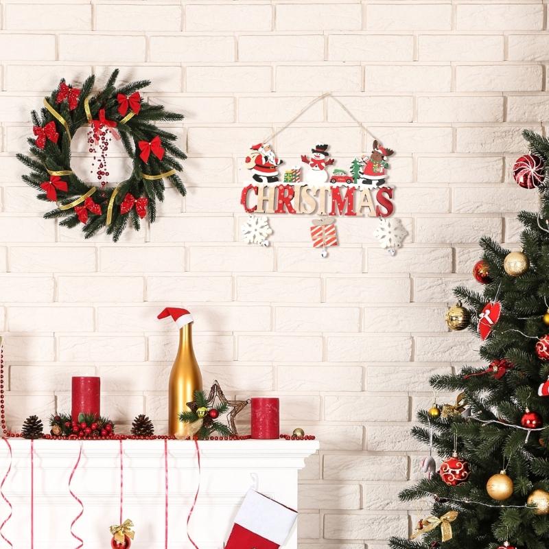 Multipurpose Sturdy Wood Glittered Christmas Baubles Shatterproof Tree Decorations Home Accessory Decoration