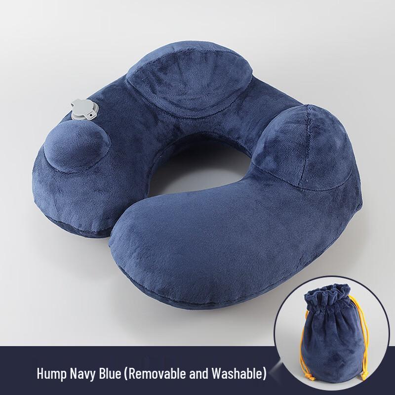 Miflame Inflatable Crystal Velvet Travel Pillow