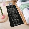 VIKAMA Gothic Coffin Shape Carpet Human Skeleton Pattern Soft Non-Slip Diablo Living Room Bedroom Halloween Party Decoration