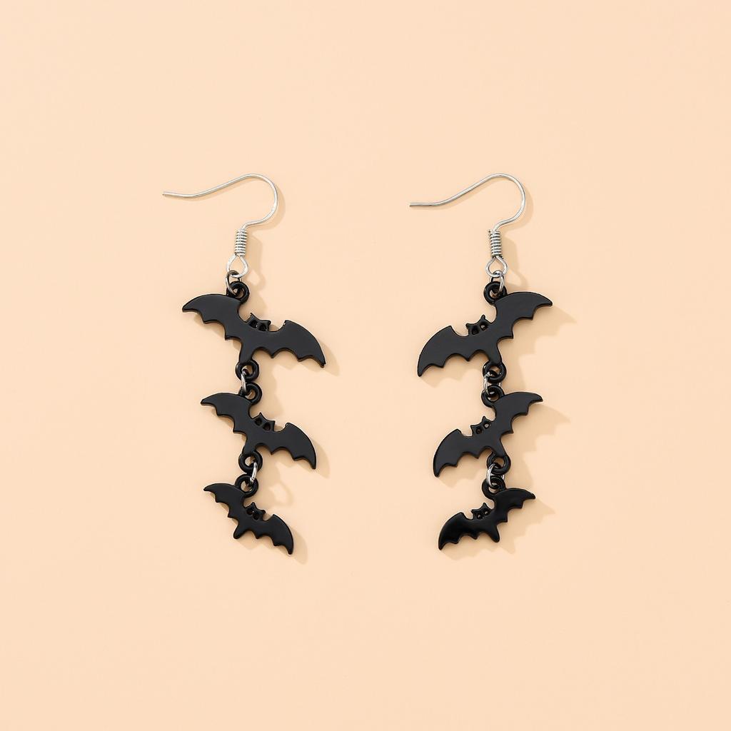 Halloween Schmuck Retro Übertrieben Schwarz Ohrringe Kleiderzubehör