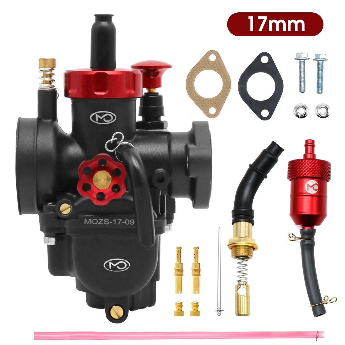 

ZS Racing PE17/19/22/24/26/28mm Flange Carburetor Fit 100cc 125cc 250cc Dirt Pit Bike SSR TTR KYMCO SYM TAOTAO GY6 Scooter Moped 17mm