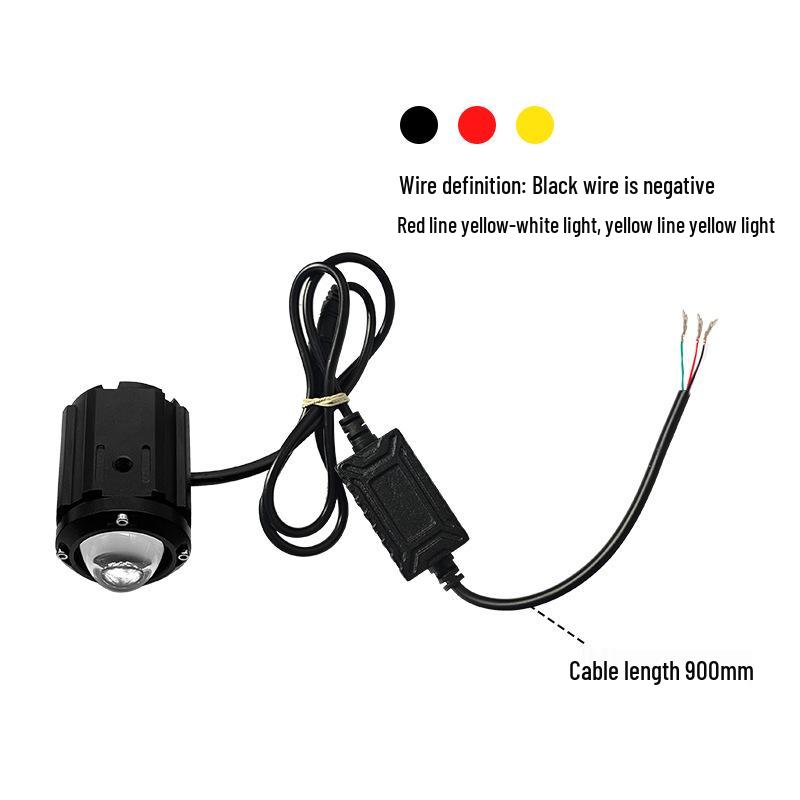 Dual-Color Waterproof Headlight for E-bike with Switch