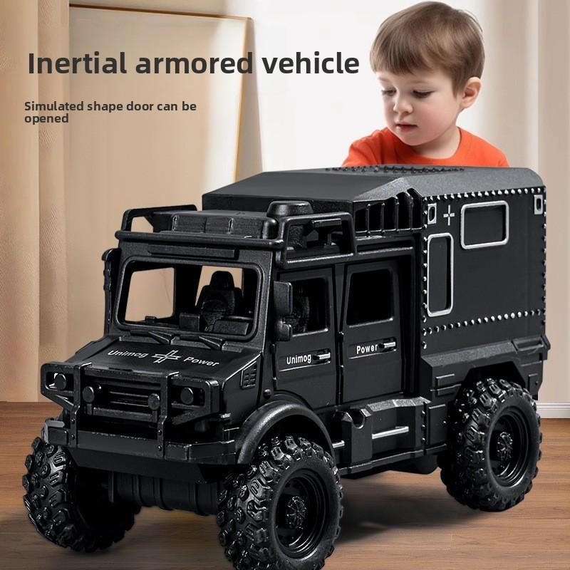 Armored Vehicle Offroad Toy Car Model For Kids With Inertia Control And Realistic Doors