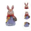 Bunny Figurine Statue Cute Creative Decorative Resin Sculpture Easter Decoration for Office