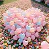 50pcs of 25.4 Cm Macaron Heart Balloons, Colorful Designs for Weddings, Birthdays, New Year, Valentine'S Day, And Festive Party Decorations