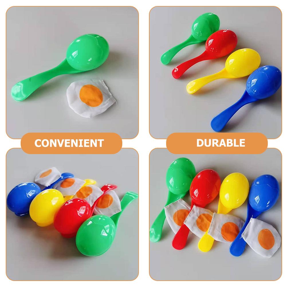 4 Pcs Kids Playset Outdoor Spoons Game Egg Toy Tea Party Favors Birthday Games for 8-12