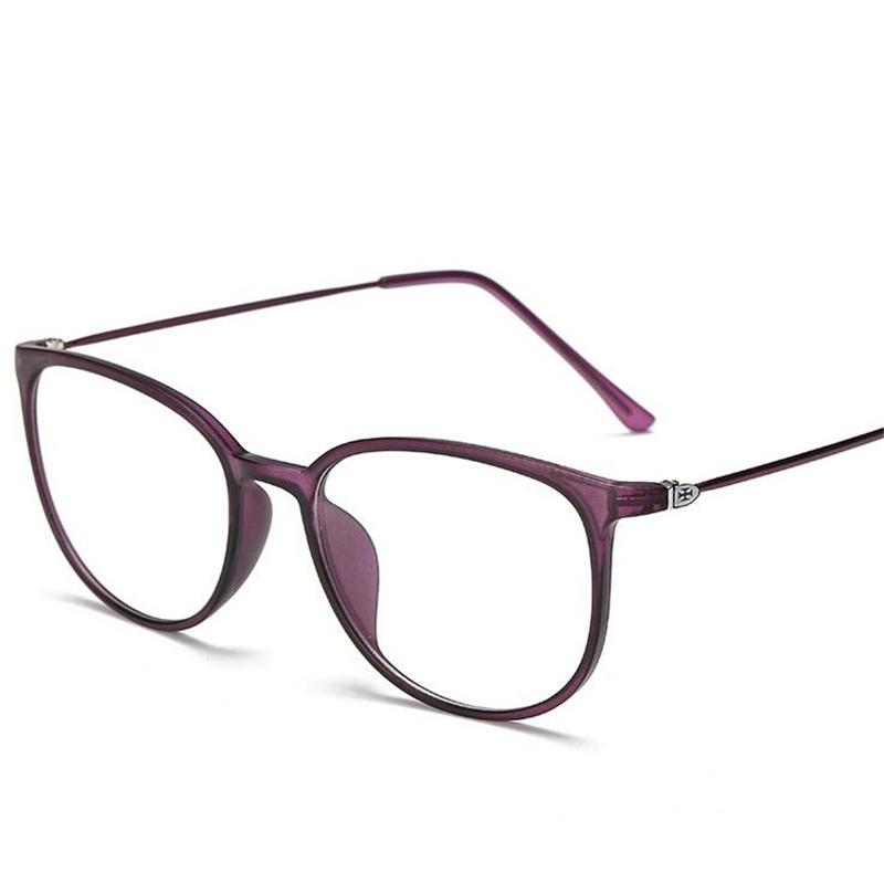 Ultraleichte TR90 Myopiebrille Retro Ovaler Rahmen für Damen Herren Dioptrien -0,5 bis -6 Kurzsichtigkeit Brillen