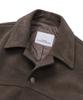 Connect Kinloch [Real Leather] Cow Suede Trucker Jacket (Ash Brown)