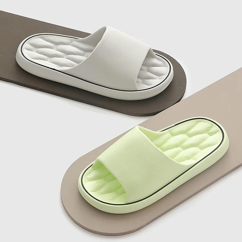 Fashion Summer Men and Women Slippers Ultra Light Soft EVA Slippers Elastic Shoes Colorful Simple Bathroom Flip Flop Sandals