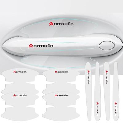 8pcs Car Door Handle Stickers Transparent Protector Film For C1 C2 C3 Vts C4 Saxo C4L C5 C6 C8 Xsara Picasso Berlingo