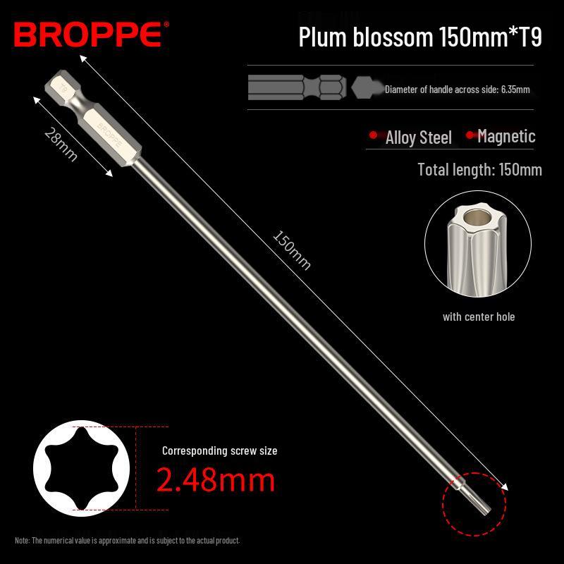 Plum Blossom Magnetic Drill and Screwdriver Bit Set