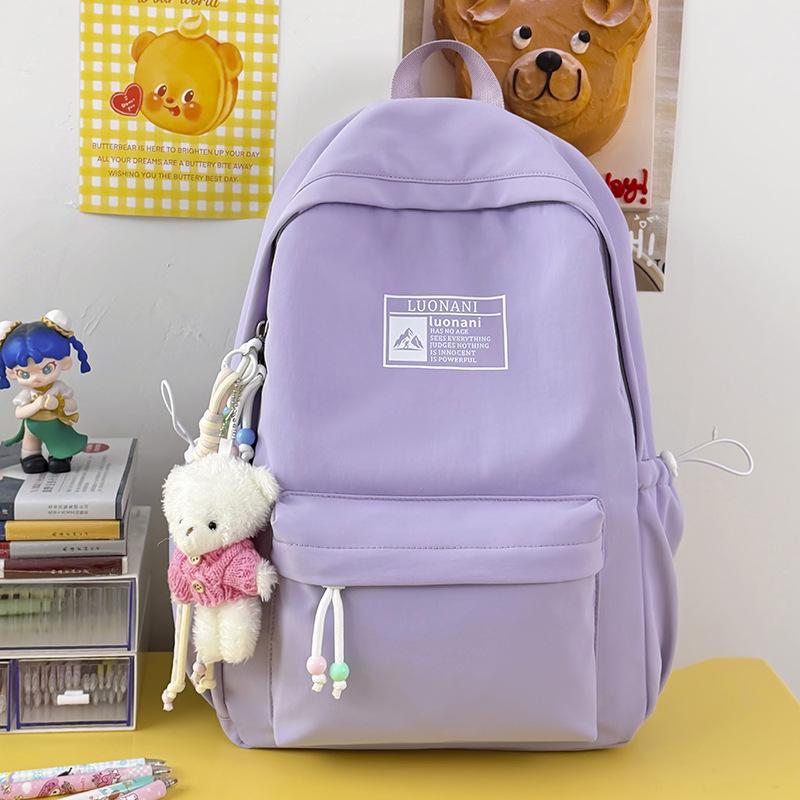Schoolbag New Ins Backpack for Primary School Students Korean Middle and High School Students Lightweight Schoolbag for Women's Niche Versatile Trendy