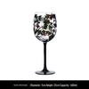 Four Seasons Hand-Painted Crystal Glass Goblet & Egg Cup Set
