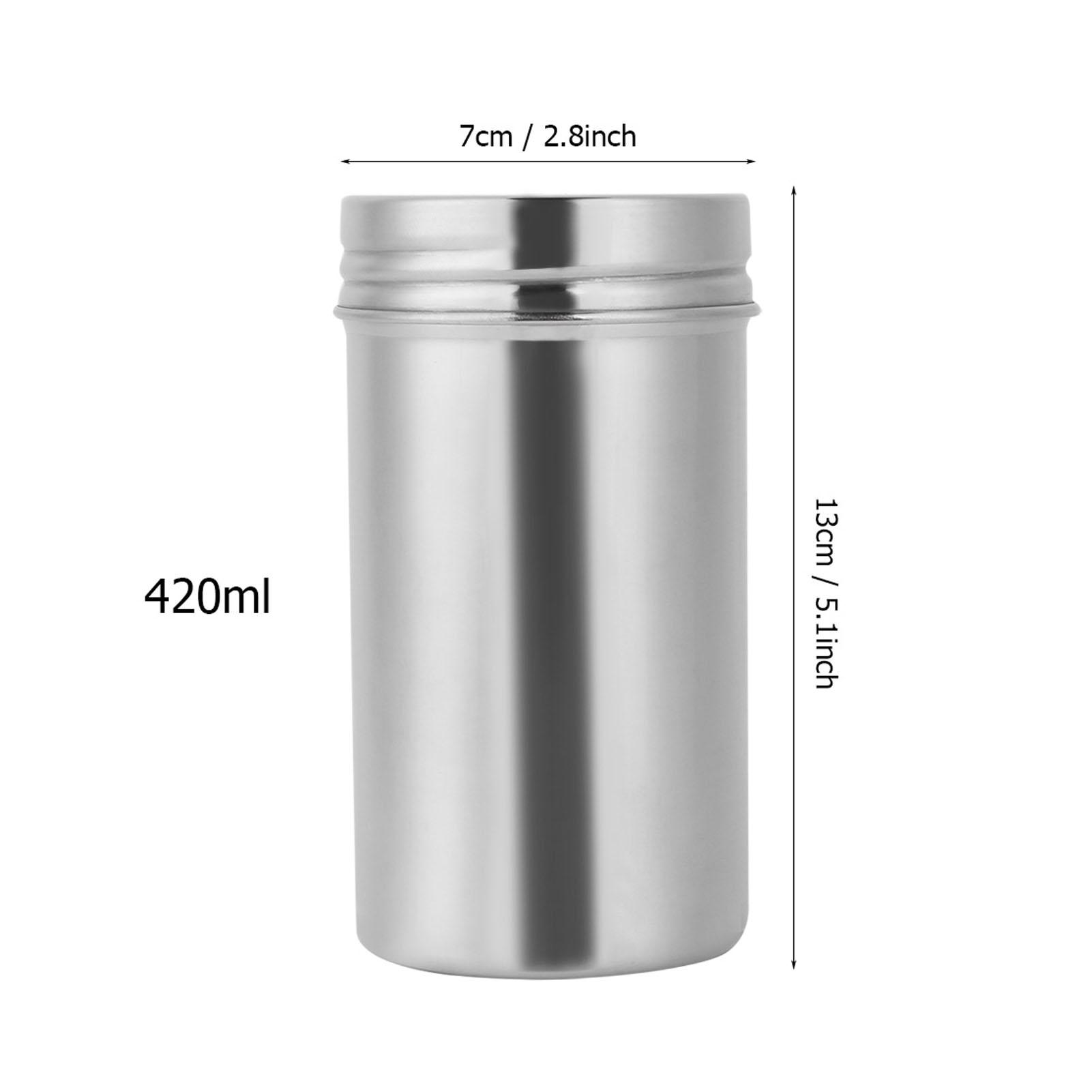 

Банка для чая 420 мл из нержавеющей стали 304, герметичная банка для хранения, портативный контейнер для чая и кофейных зерен