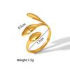 Yori New Stainless Steel Jewelry Minimalist Metal Golden 18 K PVD Plated Opening Ring for Women Waterproof Metal Jewelry