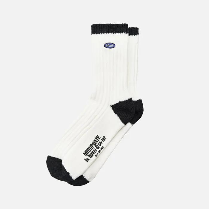 Logo Contrast Middle Socks_4color