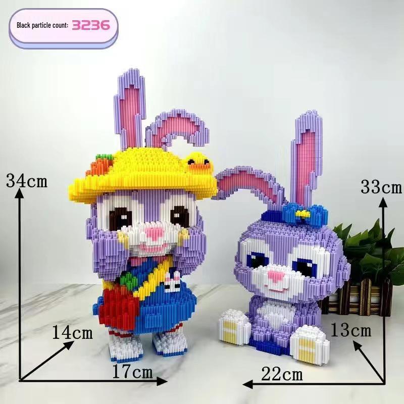 Girls' Compatible Lego: Violent Bear Building Block Series - Educational Micro-Block Interlocking Toys & Gifts