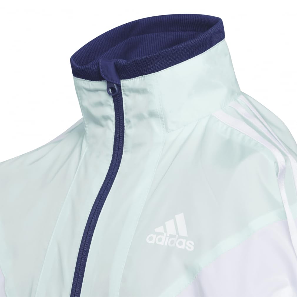 Adidas RDY Wind Color Block Brushed Tricot Woven Track Emerald Green X Dark Blue Wind. Loose-Fit Jacket, Top, Kids' Sportswear, Juniors, Kids, 150cm,