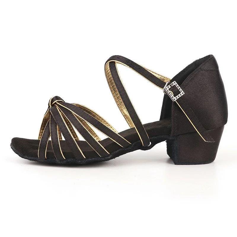 2025 Children Dance Shoes for Girls Ballroom Latin Shoes Ladies Modern Tango Dancing Women Latin Shoes Salsa Sandals