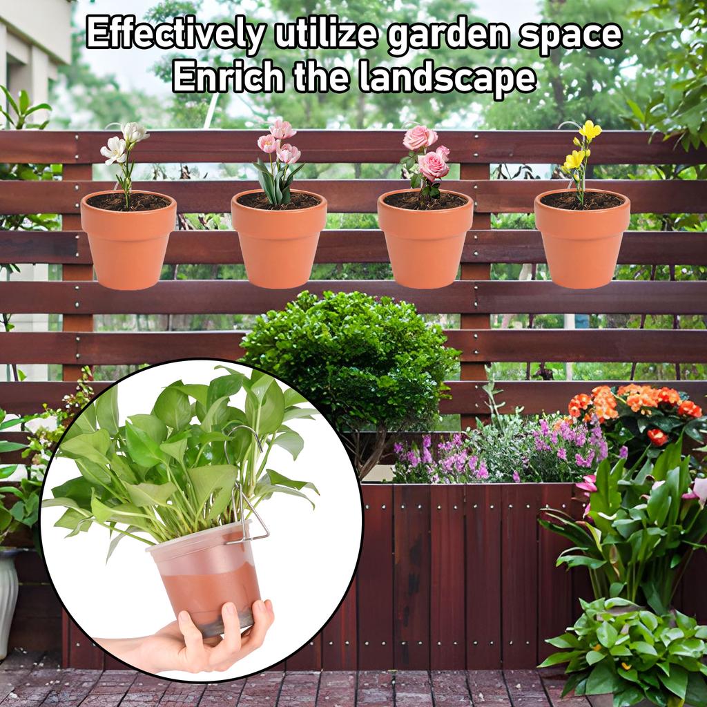 20 Buc Agățătoare Cârlig Ghiveci Teracotă Oțel Inoxidabil Suport Clip Ghiveci de Flori Anti-Rugină Agățătoare Plante Clip de Perete Accesorii Grădinărit