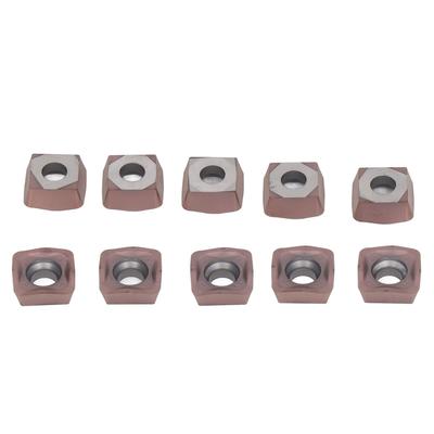 10PCS Coated Carbide Inserts Indexable CNC Milling Inserts Lathe Cutting Tool Machine Clip Type