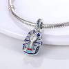 Blue Charms Series Copper Universe Butterfly Angel Spinning Eye Beads Fit Original Bracelet Diy Jewelry Women Gift