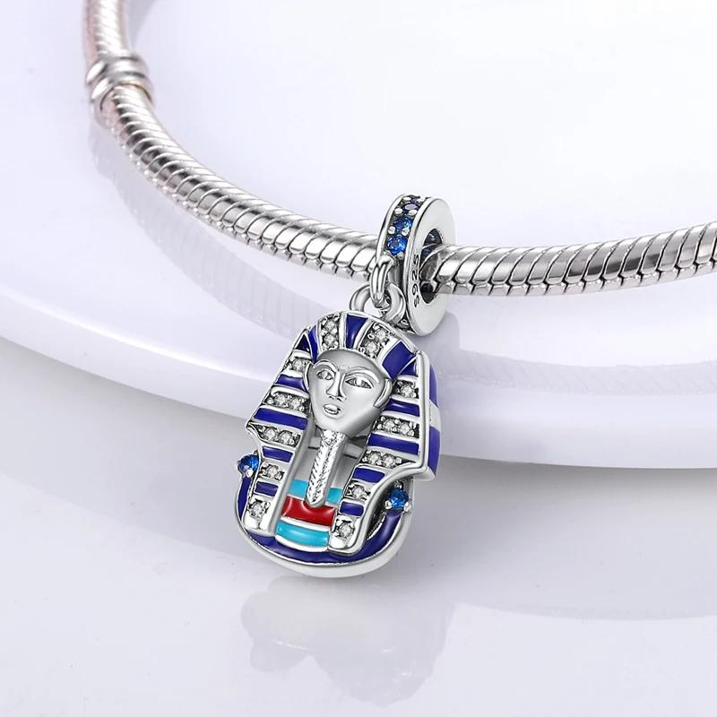 Blue Charms Series Copper Universe Butterfly Angel Spinning Eye Beads Fit Original Bracelet Diy Jewelry Women Gift